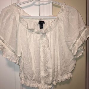 White crop top